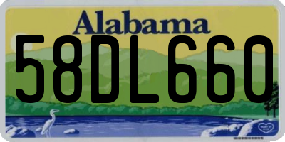 AL license plate 58DL660