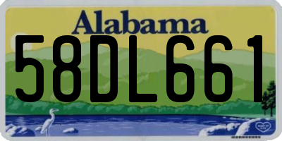 AL license plate 58DL661