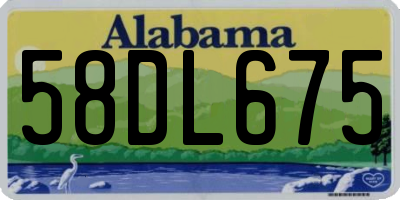 AL license plate 58DL675