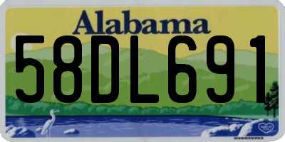 AL license plate 58DL691