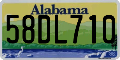 AL license plate 58DL710