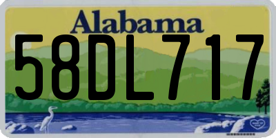 AL license plate 58DL717
