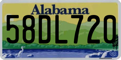 AL license plate 58DL720