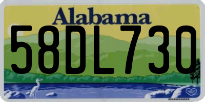 AL license plate 58DL730