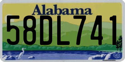 AL license plate 58DL741