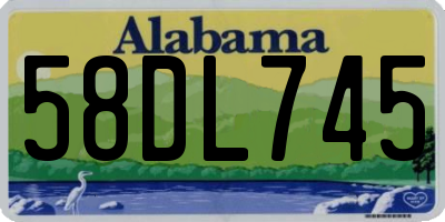 AL license plate 58DL745