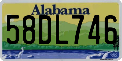 AL license plate 58DL746