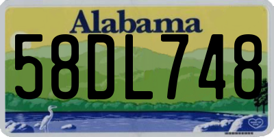 AL license plate 58DL748