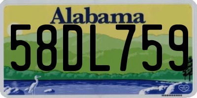 AL license plate 58DL759