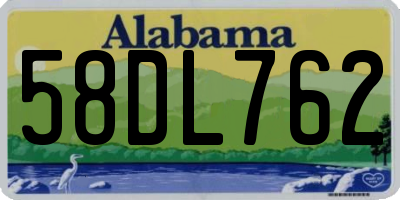 AL license plate 58DL762