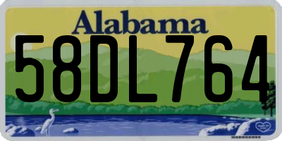 AL license plate 58DL764