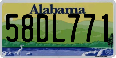 AL license plate 58DL771