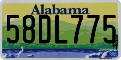AL license plate 58DL775