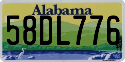 AL license plate 58DL776