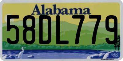 AL license plate 58DL779