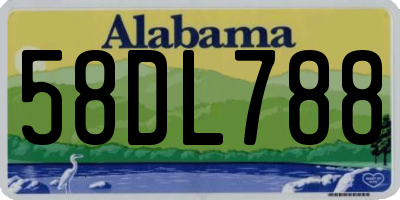 AL license plate 58DL788