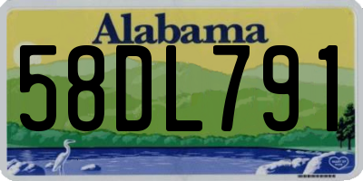 AL license plate 58DL791