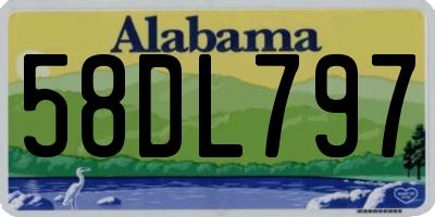 AL license plate 58DL797