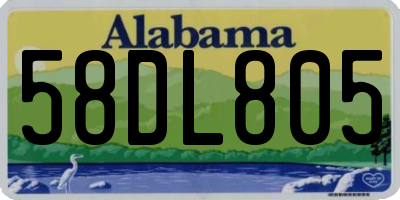 AL license plate 58DL805