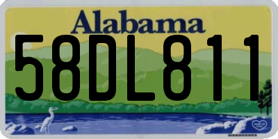 AL license plate 58DL811