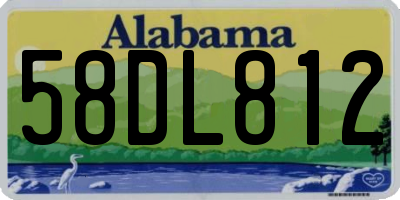 AL license plate 58DL812