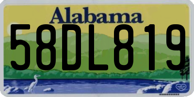 AL license plate 58DL819