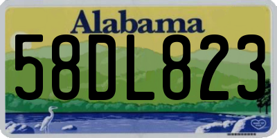 AL license plate 58DL823