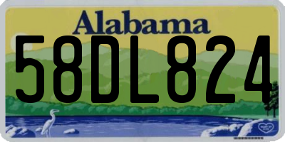 AL license plate 58DL824