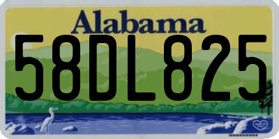 AL license plate 58DL825
