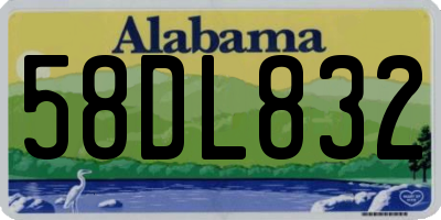 AL license plate 58DL832