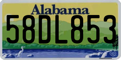 AL license plate 58DL853