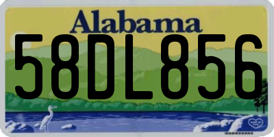 AL license plate 58DL856