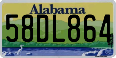 AL license plate 58DL864