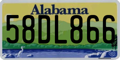 AL license plate 58DL866