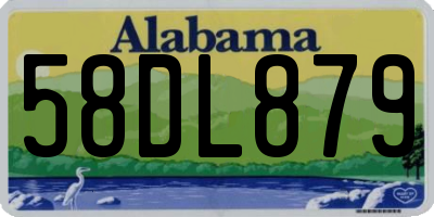 AL license plate 58DL879