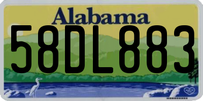 AL license plate 58DL883