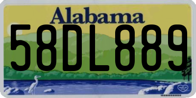 AL license plate 58DL889