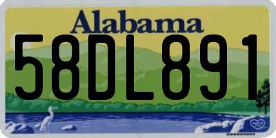 AL license plate 58DL891