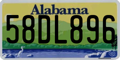 AL license plate 58DL896