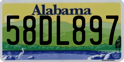 AL license plate 58DL897