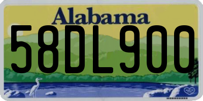 AL license plate 58DL900