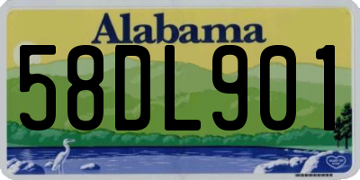 AL license plate 58DL901