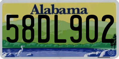 AL license plate 58DL902