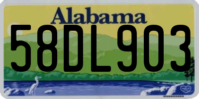 AL license plate 58DL903