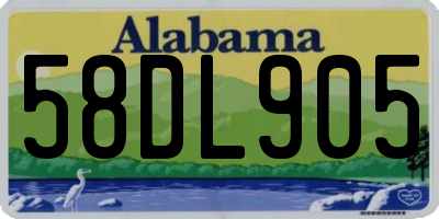 AL license plate 58DL905