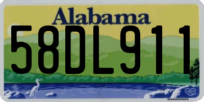 AL license plate 58DL911