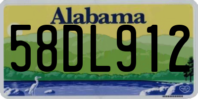 AL license plate 58DL912