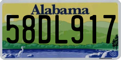 AL license plate 58DL917