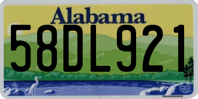 AL license plate 58DL921