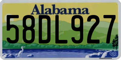 AL license plate 58DL927
